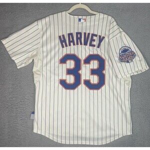 Authentic Majestic Jersey Matt Harvey #33 Mets 2013 All Star Mens 48 XL Cream